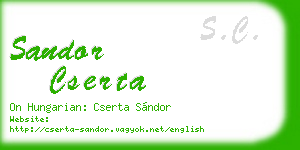 sandor cserta business card